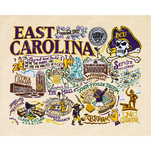 East Carolina University Collegiate Fine Art Print - catstudio