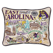 Load image into Gallery viewer, East Carolina University Collegiate Embroidered Pillow - catstudio
