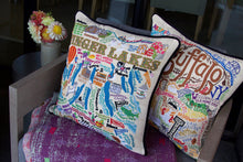 Load image into Gallery viewer, Finger Lakes Hand-Embroidered Pillow - catstudio
