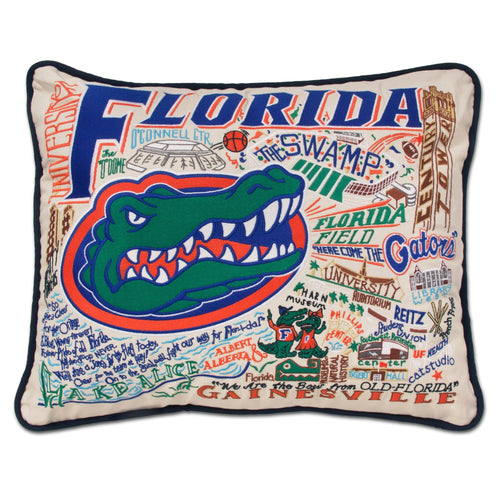 Florida, University of Collegiate XL Hand-Embroidered Pillow - catstudio 
