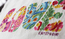 Load image into Gallery viewer, Flower Power Love Letters Hand-Embroidered Pillow Pillow catstudio 
