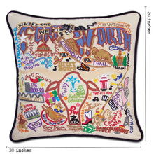 Load image into Gallery viewer, Fort Worth Hand-Embroidered Pillow - catstudio
