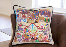 Load image into Gallery viewer, Fort Worth Hand-Embroidered Pillow - catstudio
