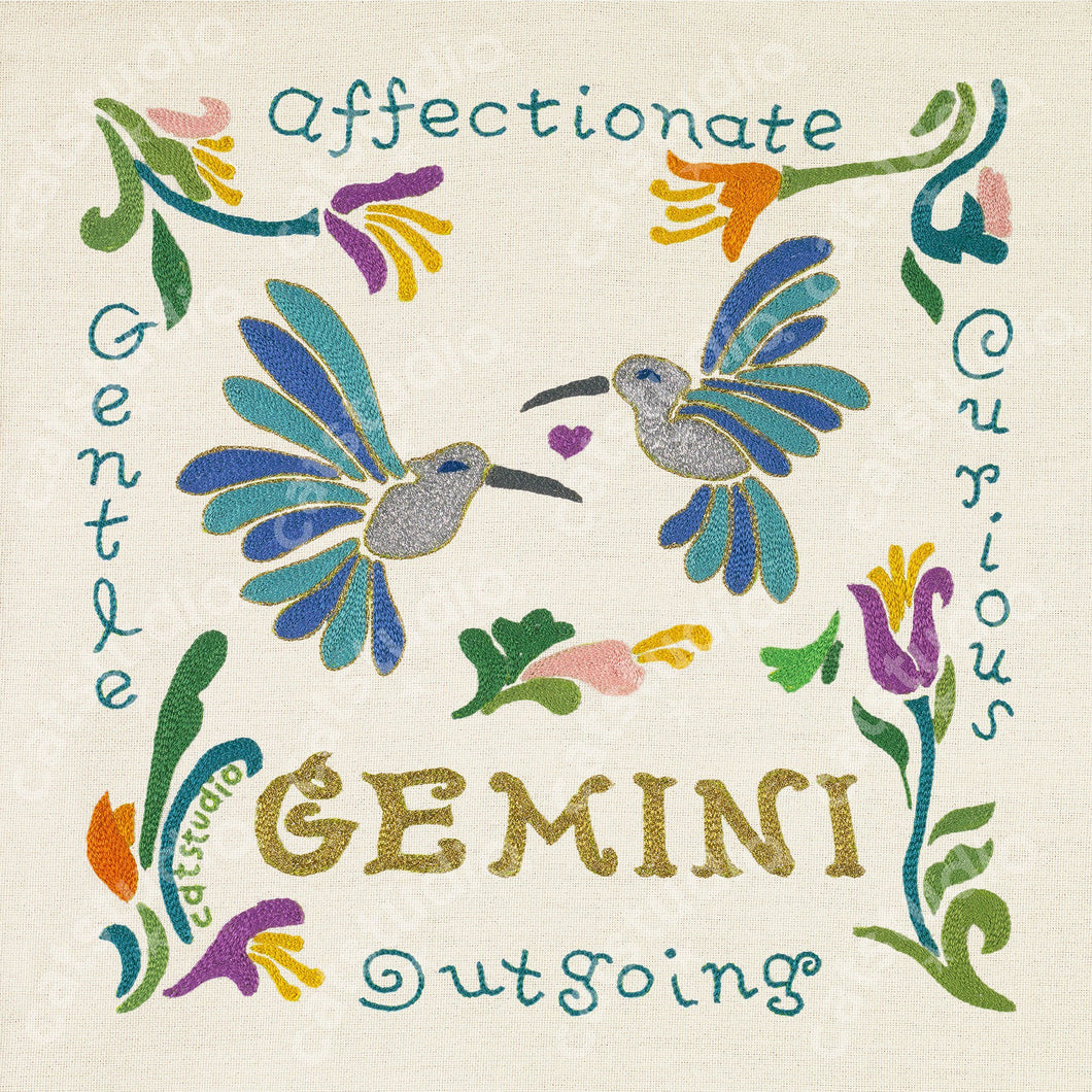 Gemini Astrology Fine Art Print - catstudio