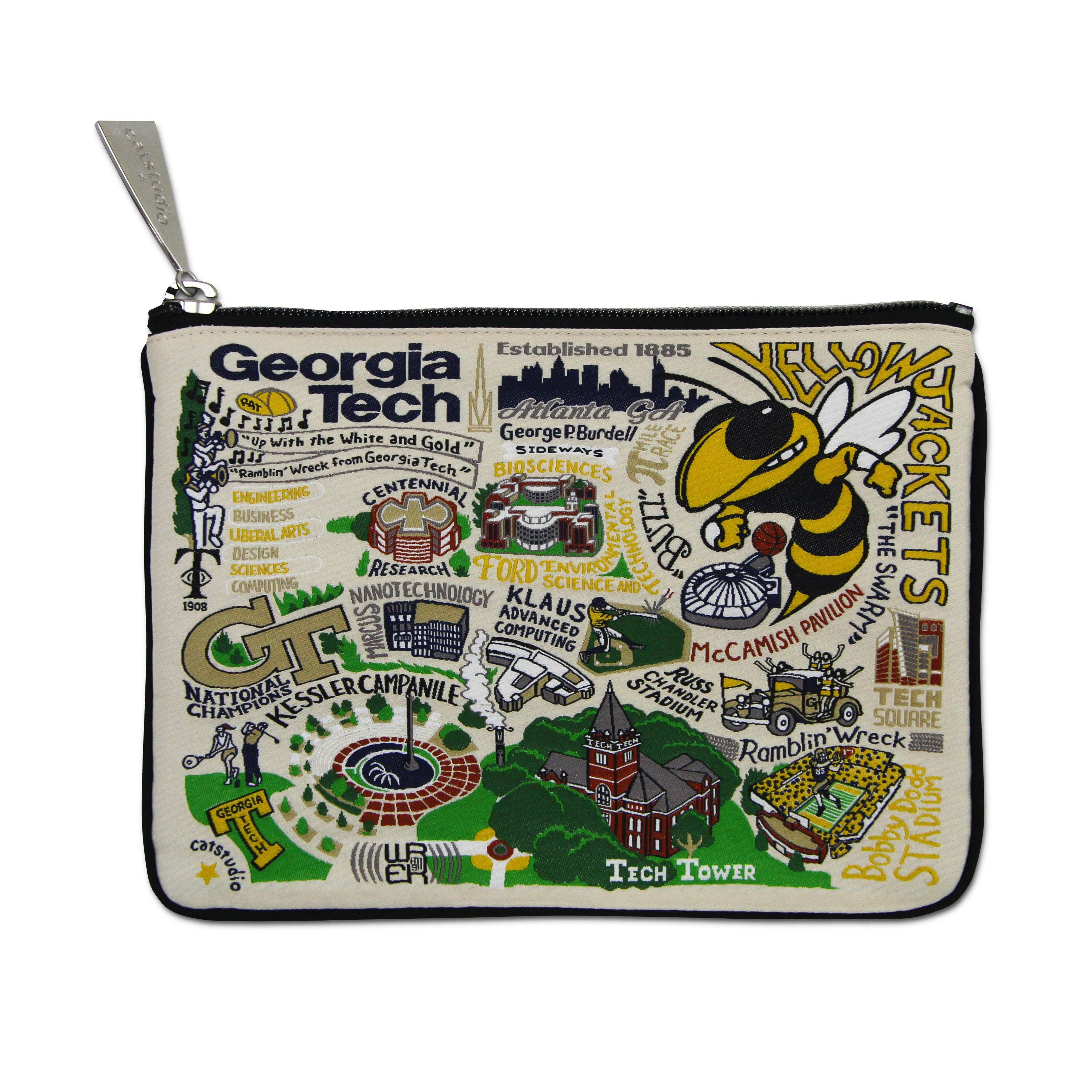 Georgia Tech Zip Pouch | Collegiate Collection by catstudio – catstudio