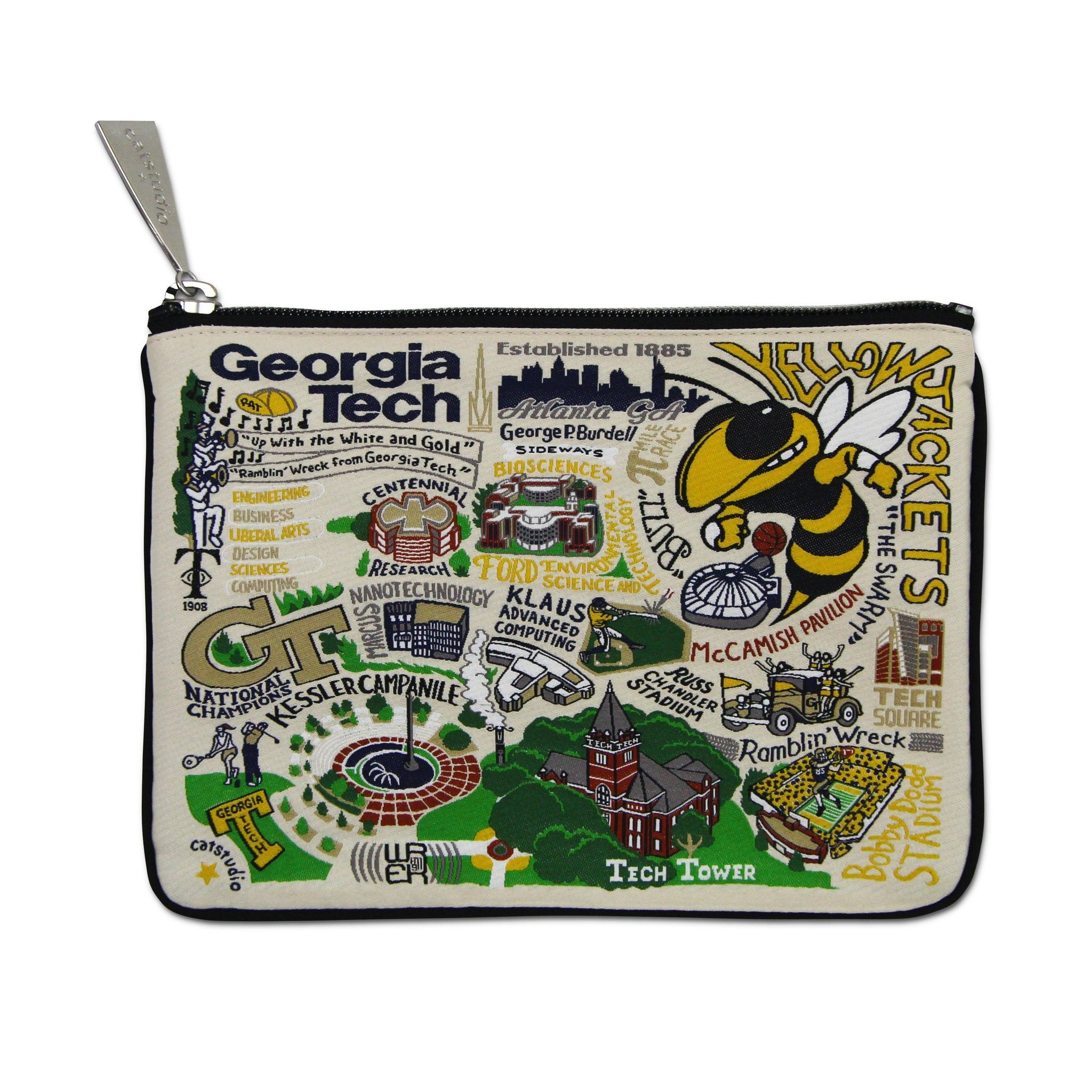 Georgia Tech Zip Pouch | Collegiate Collection by catstudio