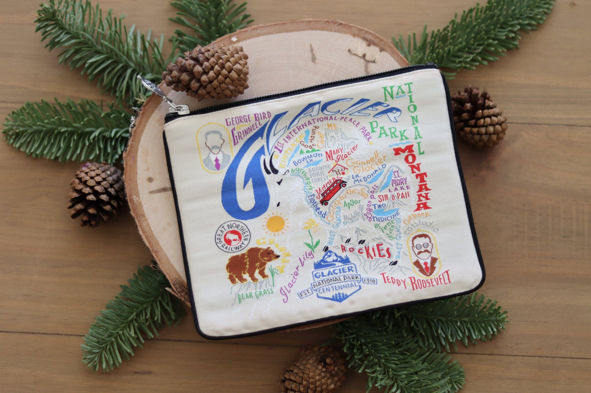 Glacier Zip Pouch | National Parks Collection by catstudio – catstudio