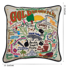 Load image into Gallery viewer, Golden Gate Park Hand-Embroidered Pillow - catstudio
