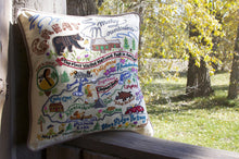 Load image into Gallery viewer, Great Smoky Mountains Hand-Embroidered Pillow - catstudio
