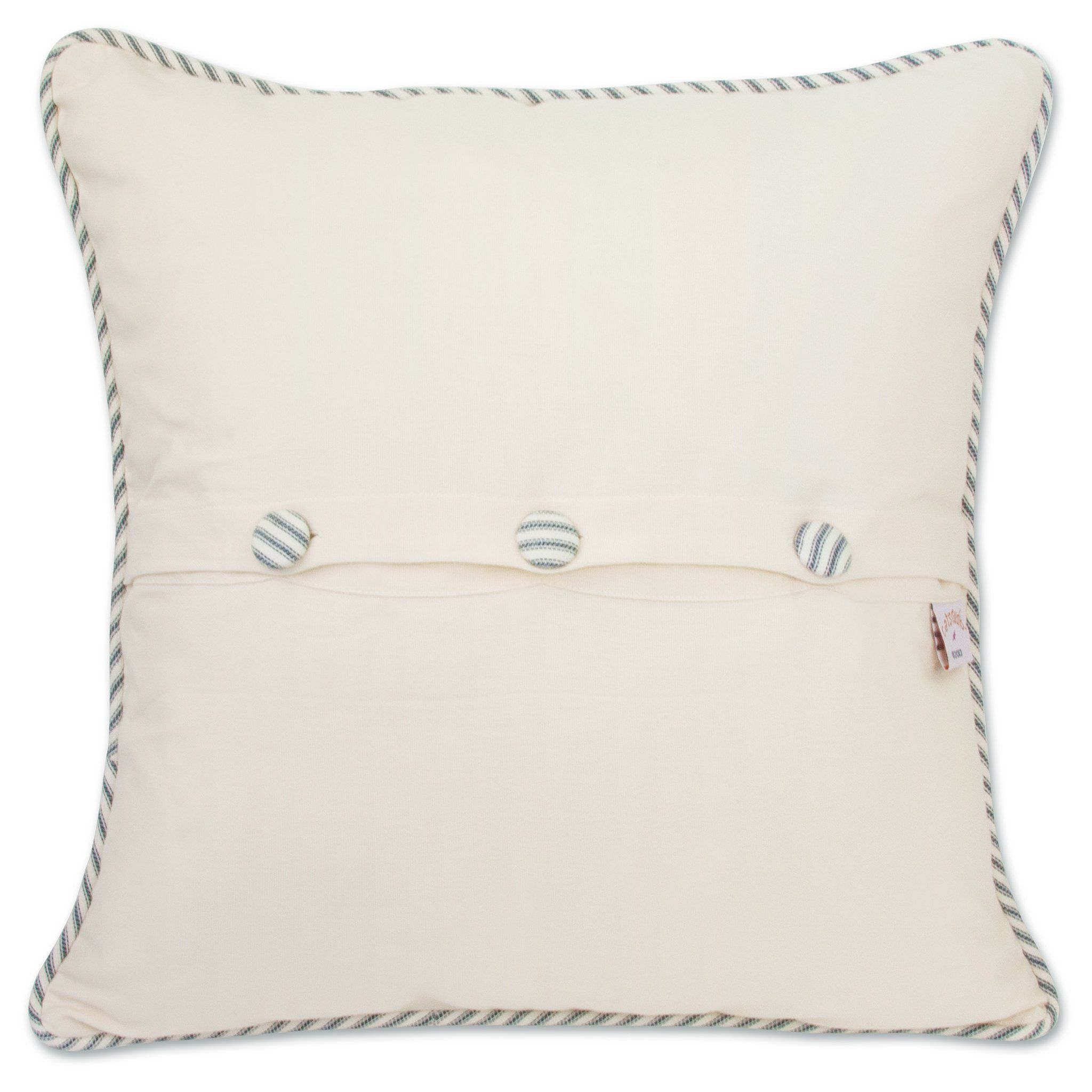 Hamptons Hand-Embroidered Pillow | New York Collection by