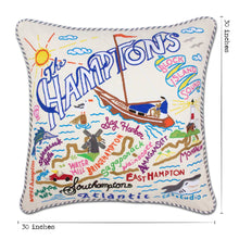 Load image into Gallery viewer, Hamptons XL Hand-Embroidered Pillow XL Pillow catstudio
