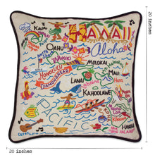 Load image into Gallery viewer, Hawaii Hand-Embroidered Pillow - catstudio
