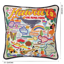 Load image into Gallery viewer, Hawaiian Isles Hand-Embroidered Pillow - catstudio
