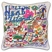 Load image into Gallery viewer, Hilton Head Hand-Embroidered Pillow - catstudio
