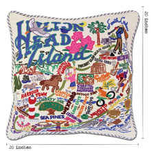 Load image into Gallery viewer, Hilton Head Hand-Embroidered Pillow - catstudio
