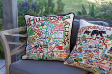 Load image into Gallery viewer, Hudson Valley Hand-Embroidered Pillow - catstudio
