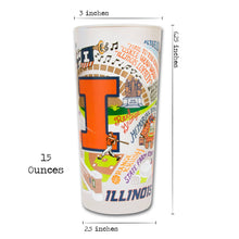 Load image into Gallery viewer, Illinois, University of Collegiate Drinking Glass - catstudio 
