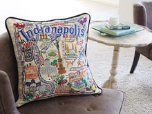 Load image into Gallery viewer, Indianapolis Hand-Embroidered Pillow - catstudio
