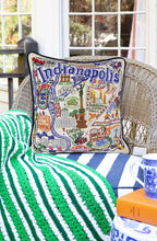 Load image into Gallery viewer, Indianapolis Hand-Embroidered Pillow - catstudio
