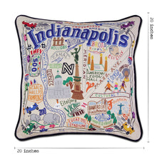 Load image into Gallery viewer, Indianapolis Hand-Embroidered Pillow Pillow catstudio
