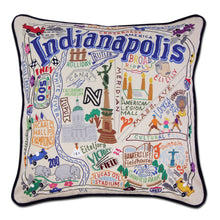 Load image into Gallery viewer, Indianapolis Hand-Embroidered Pillow Pillow catstudio
