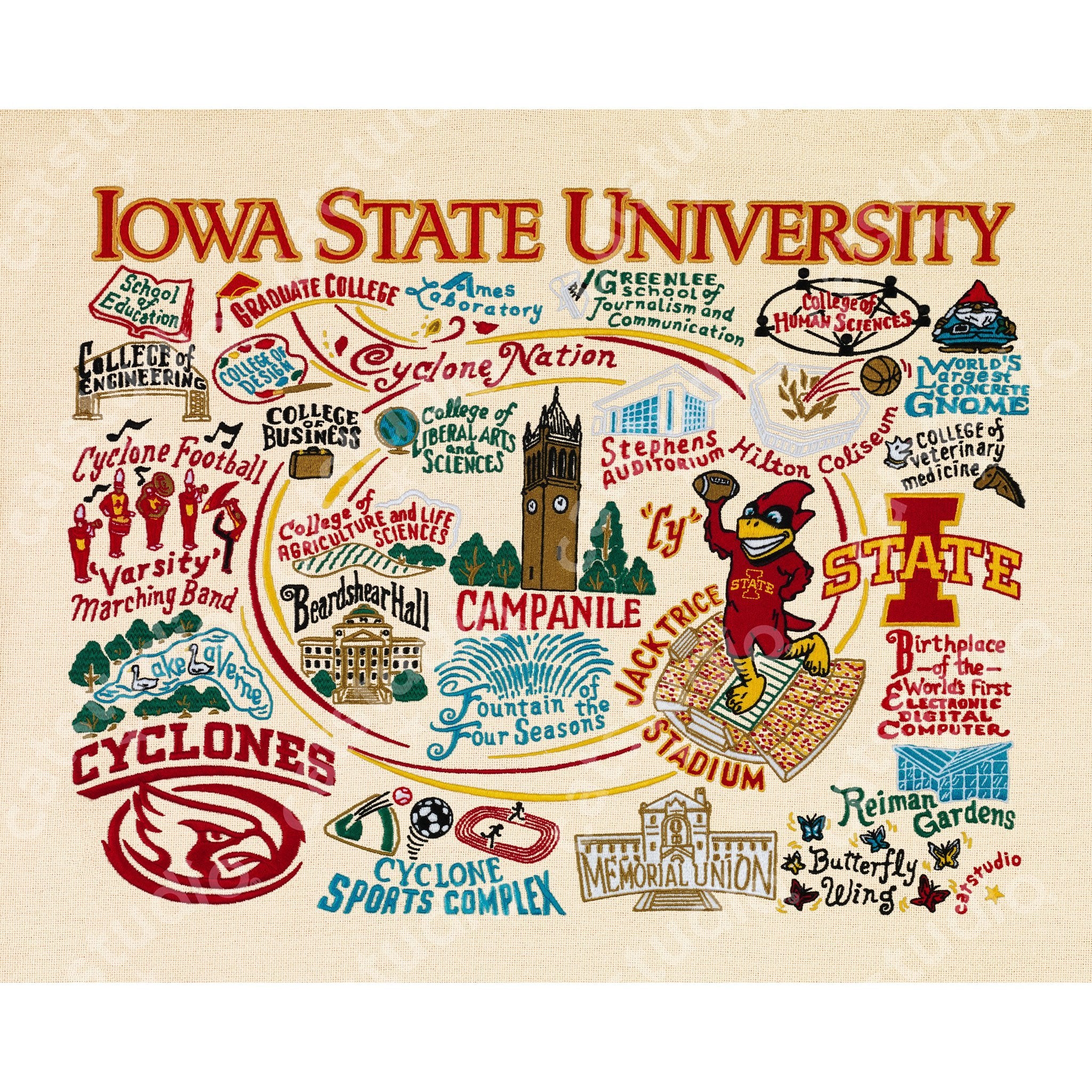 Iowa State University Fine Art Print Collegiate Collection by