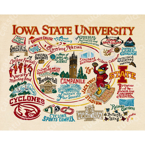 Iowa State University Collegiate Fine Art Print - catstudio