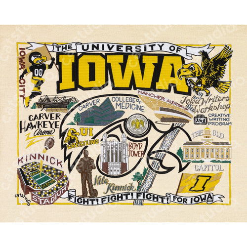 Iowa, University of Collegiate Fine Art Print - catstudio 