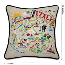 Load image into Gallery viewer, Italy Hand-Embroidered Pillow - catstudio
