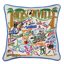 Load image into Gallery viewer, Jacksonville Hand-Embroidered Pillow Pillow catstudio
