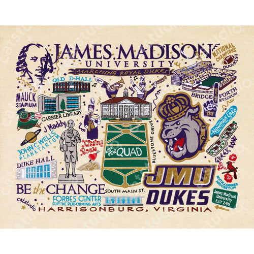 James Madison University Collegiate Fine Art Print - catstudio