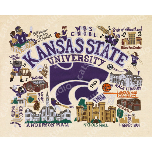 Kansas State University Collegiate Fine Art Print - catstudio