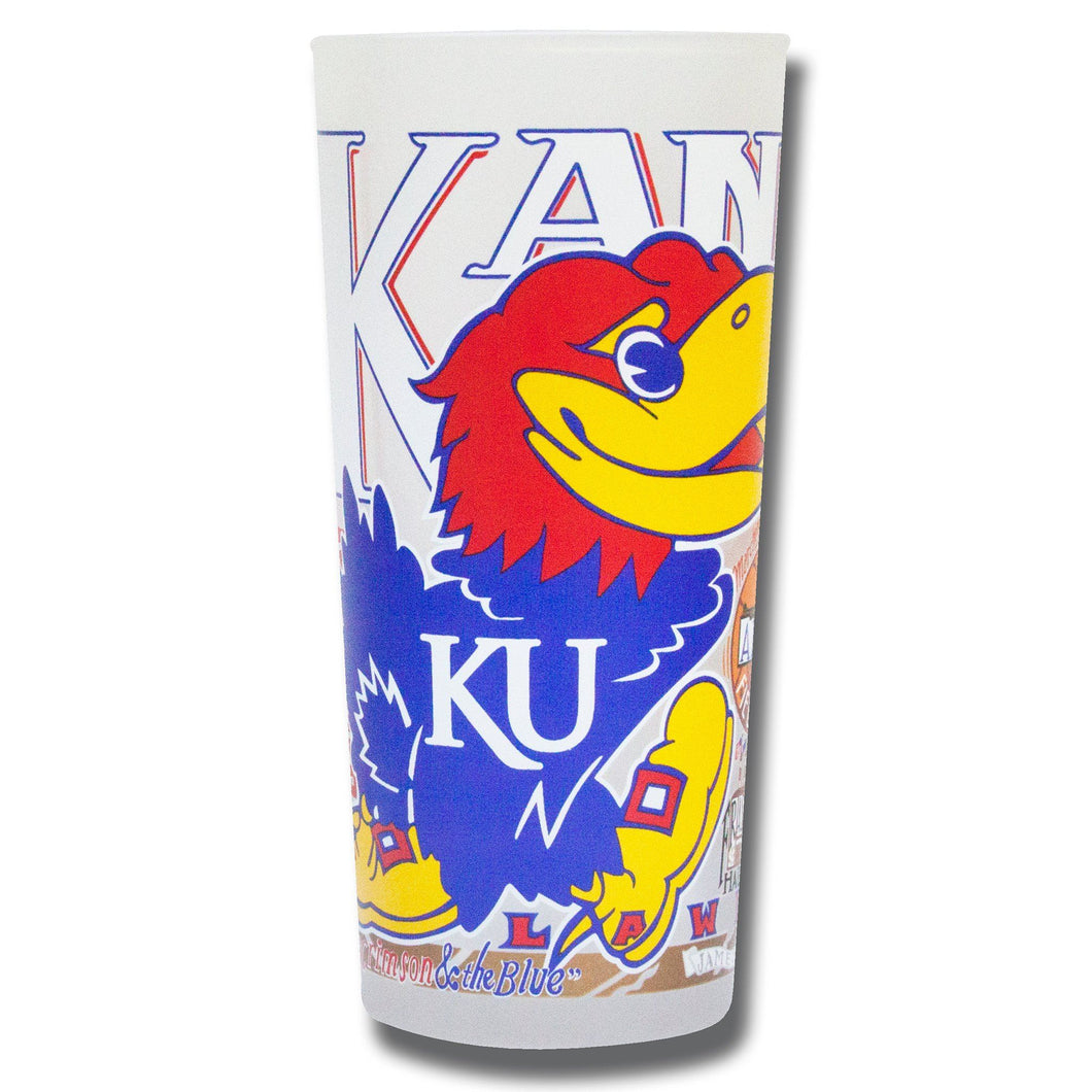 Kansas, University of Collegiate Drinking Glass - catstudio 