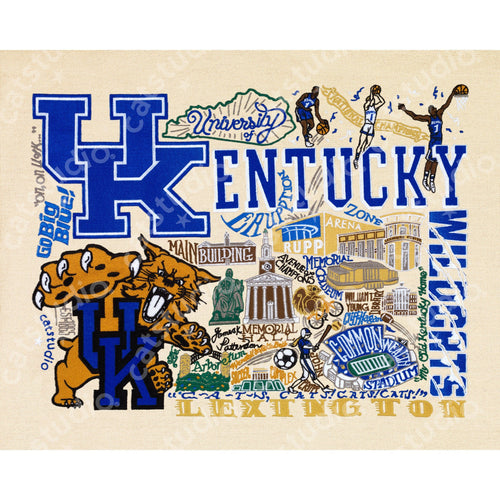 Kentucky, University of Collegiate Fine Art Print - catstudio 