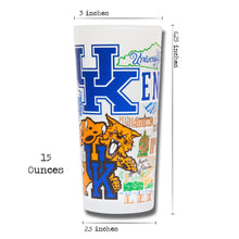 Load image into Gallery viewer, Kentucky, University of Collegiate Drinking Glass - catstudio 
