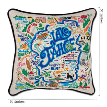 Load image into Gallery viewer, Lake Tahoe XL Hand-Embroidered Pillow - catstudio
