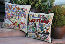 Load image into Gallery viewer, Las Vegas Hand-Embroidered Pillow - catstudio
