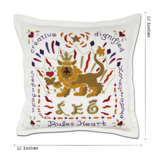 Load image into Gallery viewer, Leo Astrology Hand-Embroidered Pillow Pillow catstudio
