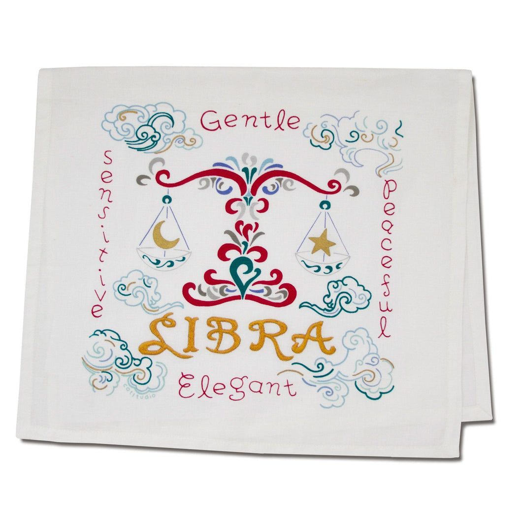 Libra Astrology Dish Towel Dish Towel catstudio