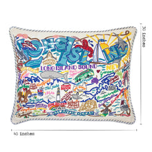 Load image into Gallery viewer, Long Island XL Hand-Embroidered Pillow - catstudio
