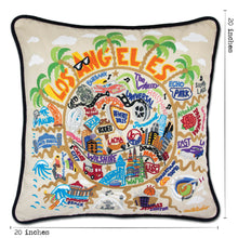 Load image into Gallery viewer, Los Angeles Hand-Embroidered Pillow - catstudio
