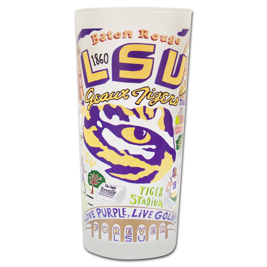Louisiana State University (LSU) Collegiate Drinking Glass - catstudio 