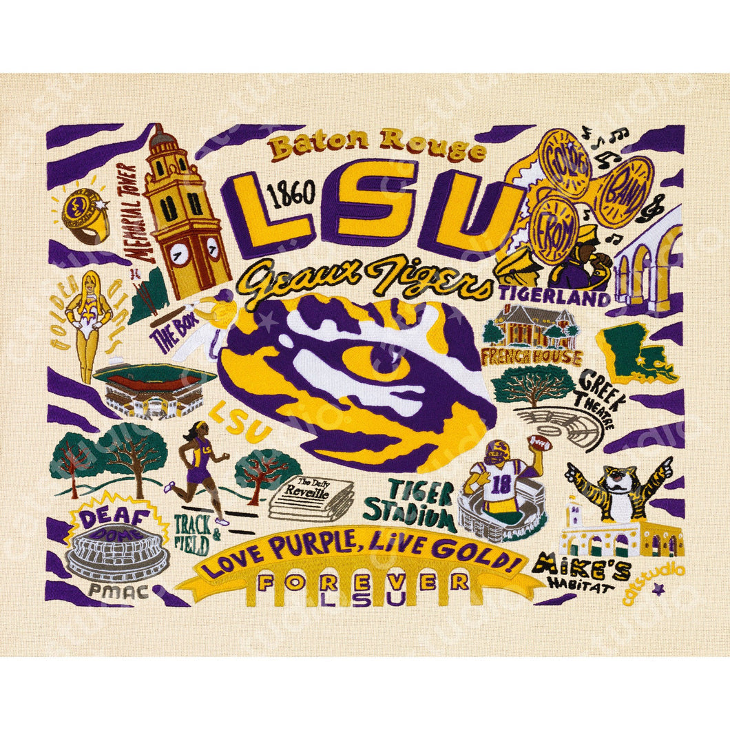 Louisiana State University (LSU) Collegiate Fine Art Print - catstudio