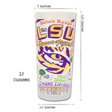 Load image into Gallery viewer, Louisiana State University (LSU) Collegiate Drinking Glass - catstudio 
