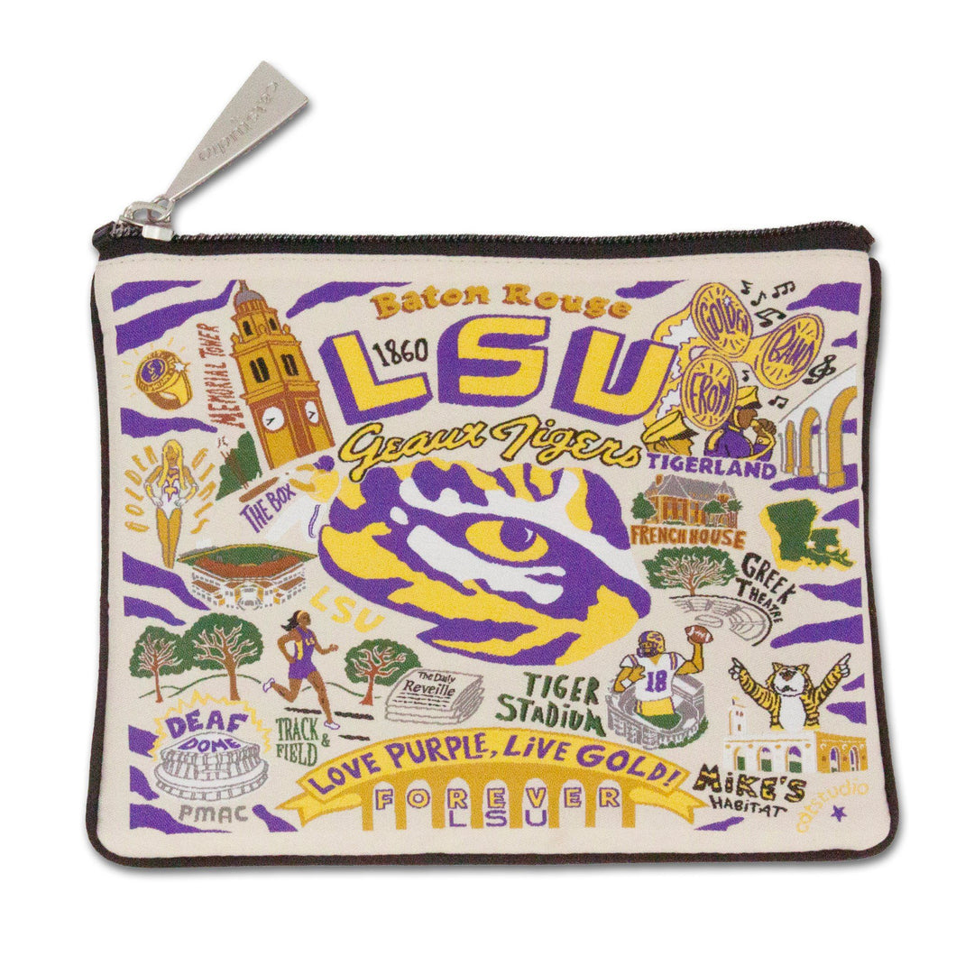 Louisiana State University (LSU) Collegiate Zip Pouch - catstudio