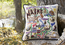 Load image into Gallery viewer, Maine Hand-Embroidered Pillow - catstudio
