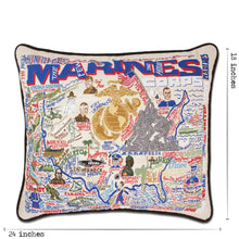 Load image into Gallery viewer, Marines Embroidered Pillow - catstudio
