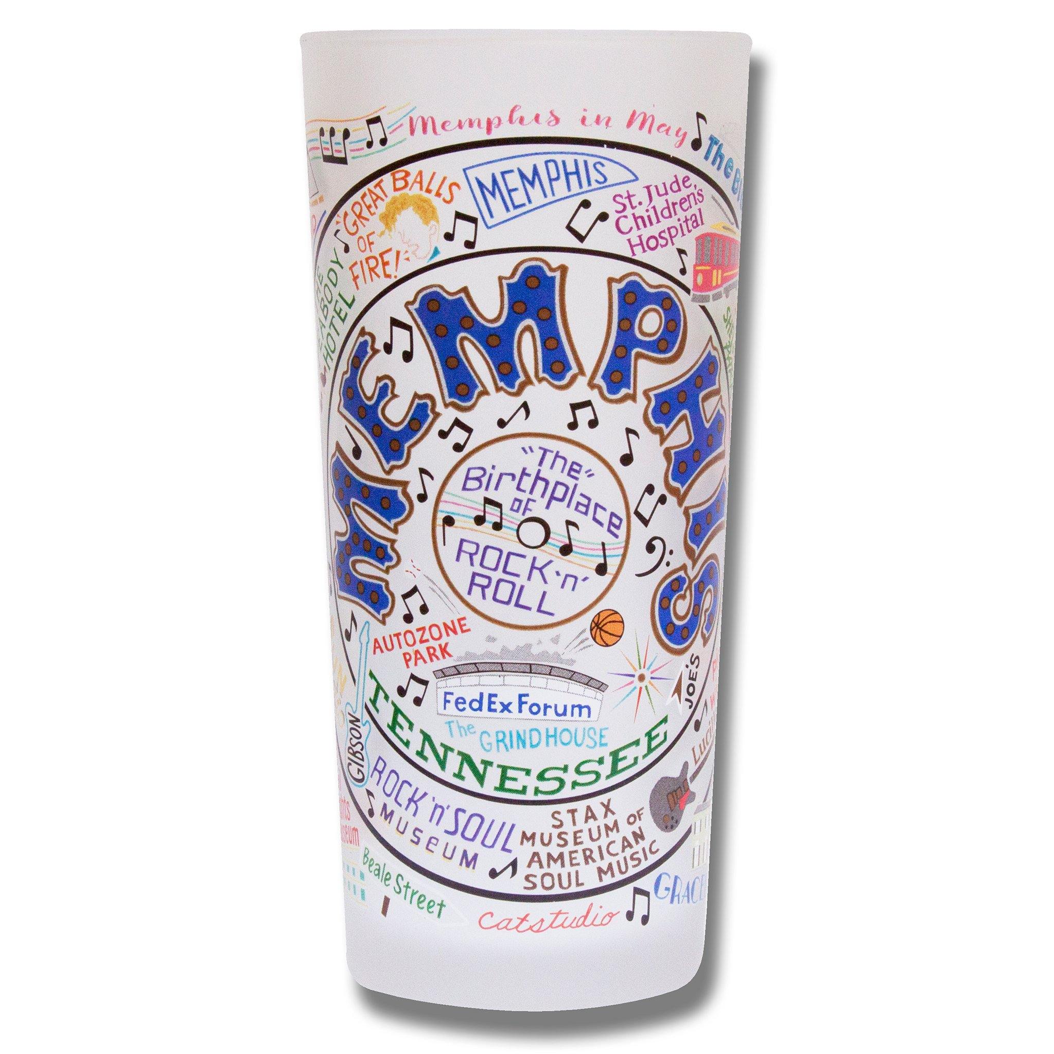 Memphis Drinking Glass Tennessee Collection by catstudio catstudio