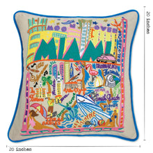 Load image into Gallery viewer, Miami Hand-Embroidered Pillow - catstudio
