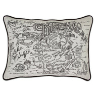 Michigan Hand-Guided Machine Pillow - catstudio